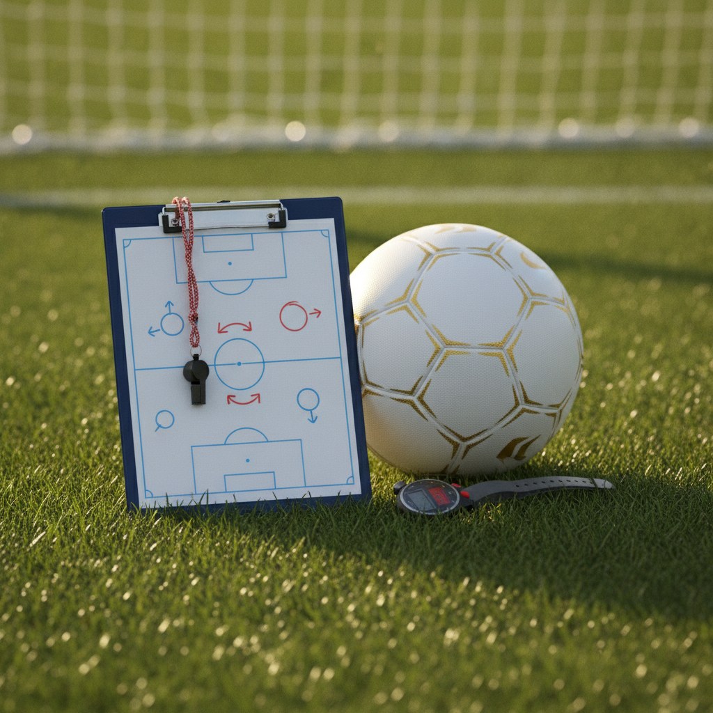 Futbol antrenman ekipmanları sahada